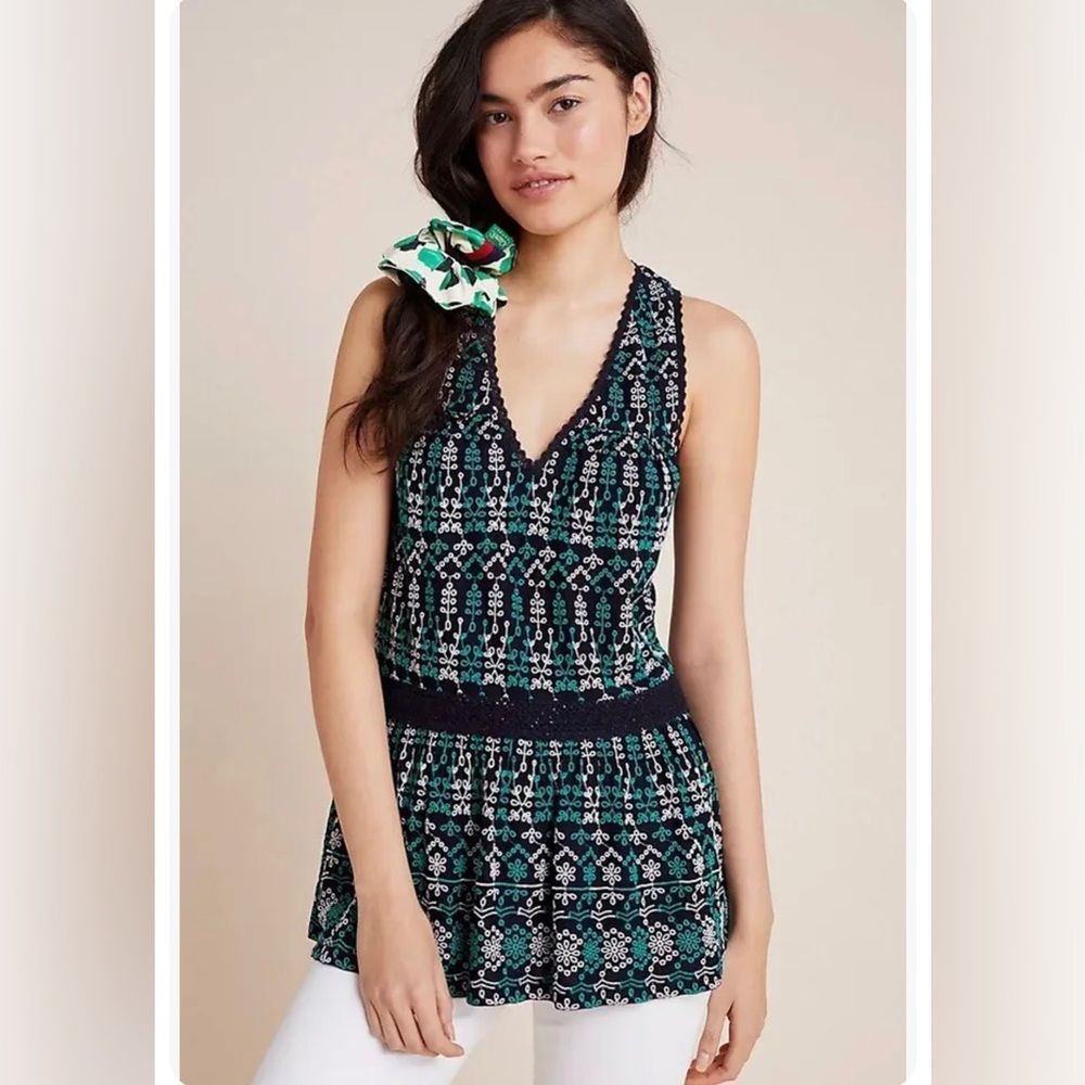 Maeve by Anthropologie Cammie Embroidered Tunic